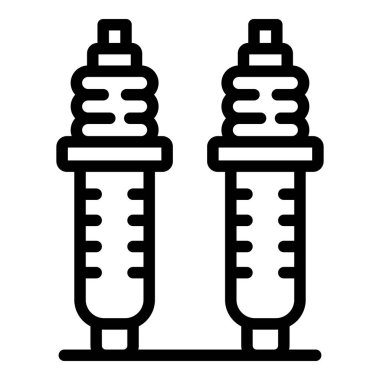 Araba şoku emiciler simgesi, özet biçimi