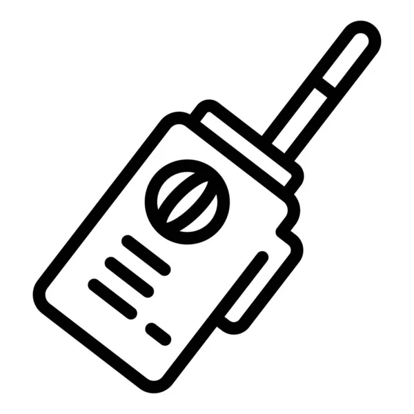 Walkie talkie icono, estilo de esquema — Vector de stock
