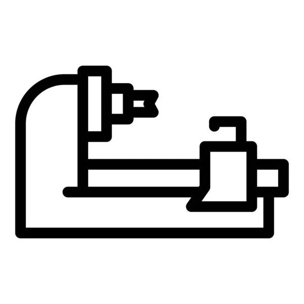 Icona della fresatrice del computer, stile contorno — Vettoriale Stock