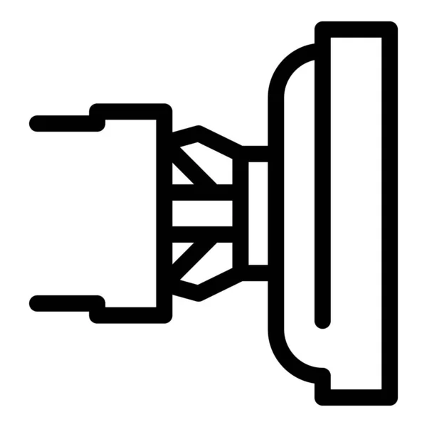 Icono de fresadora lineal, estilo de esquema — Vector de stock
