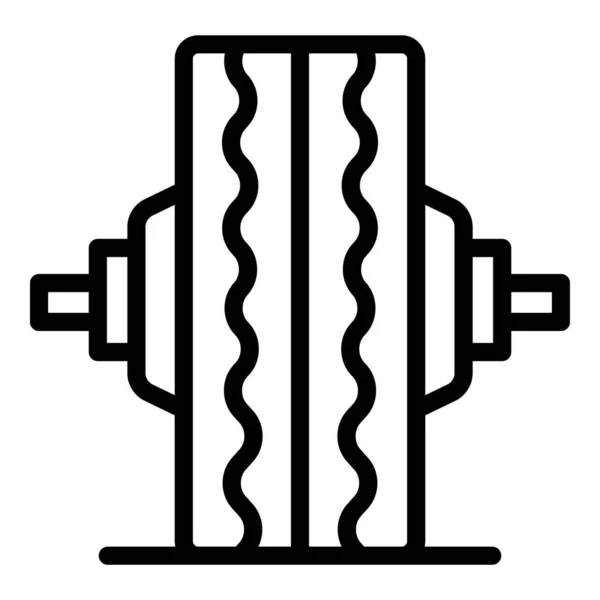 Truck band fitting icoon, omtrek stijl — Stockvector