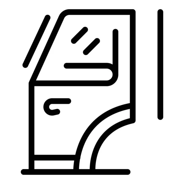 Door truck icon, outline style — Stock Vector