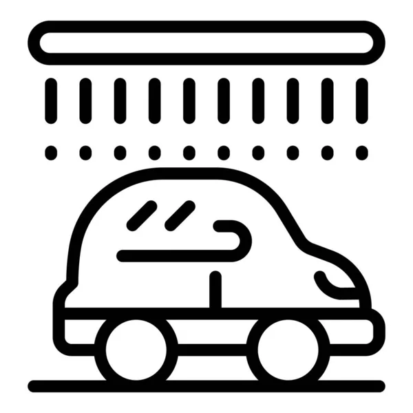 Automatická ikona mytí aut, styl osnovy — Stockový vektor