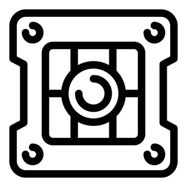 Izgara simgesi, özet biçimi ile kare havalandırma