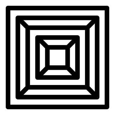 Yazılı kareler menfez kapağı simgesi, özet biçimi