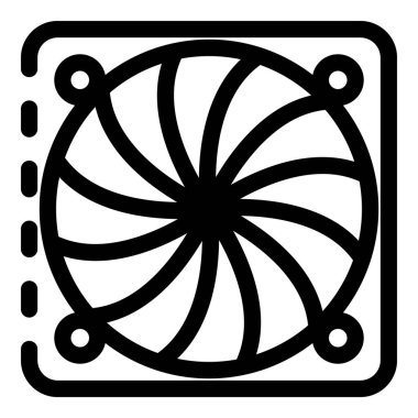 Kapak simgesi altında havalandırma vantilatörü, özet biçimi