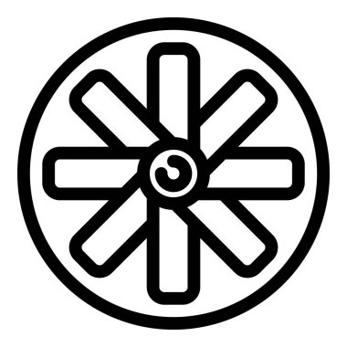 Havalandırma fan simgesi, taslak biçimi