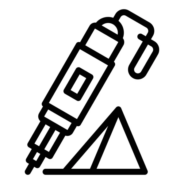 3D-Modellierstift-Symbol, Umrissstil — Stockvektor