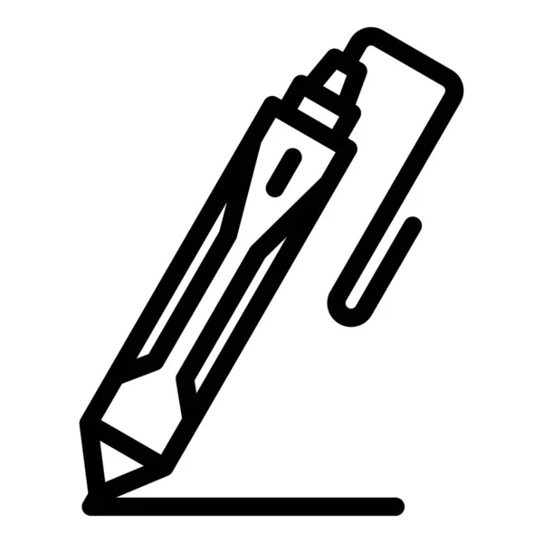 Icona della penna di crafting 3d, stile del profilo — Vettoriale Stock