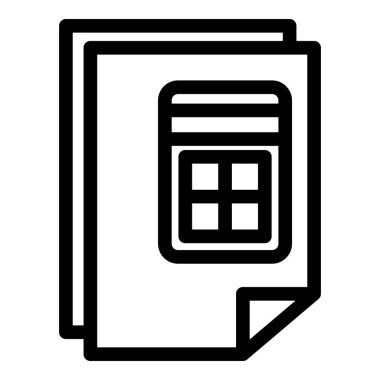 Hesap makinesi rapor simgesi, özet biçimi