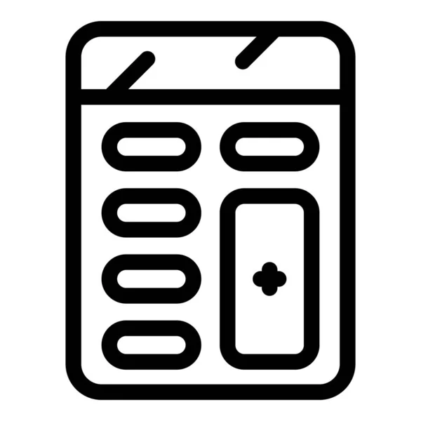 Ícone de calculadora manual, estilo esboço —  Vetores de Stock