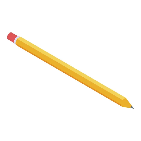 Pencil icon, isometric style — Stock Vector