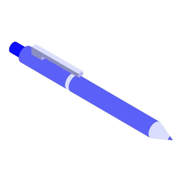Ícone caneta escritório, estilo isométrico — Vetor de Stock