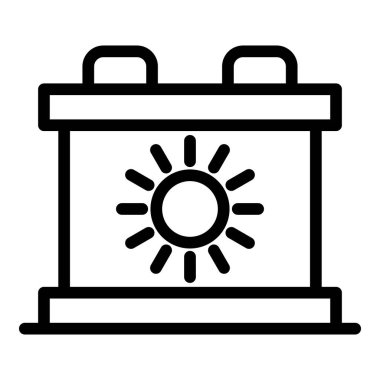 Güneş pil simgesi, anahat stili