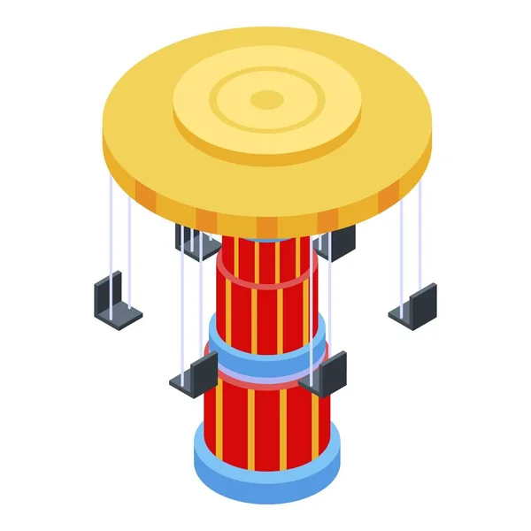 Circus carrousel icoon, isometrische stijl — Stockvector