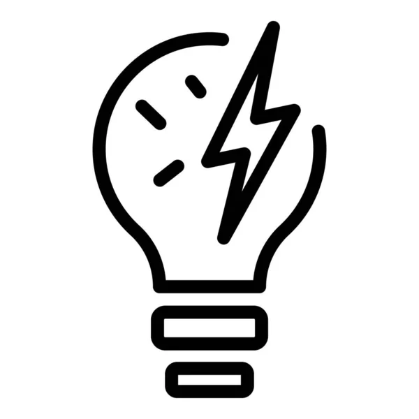 Ícone de lâmpada de energia, estilo esboço —  Vetores de Stock