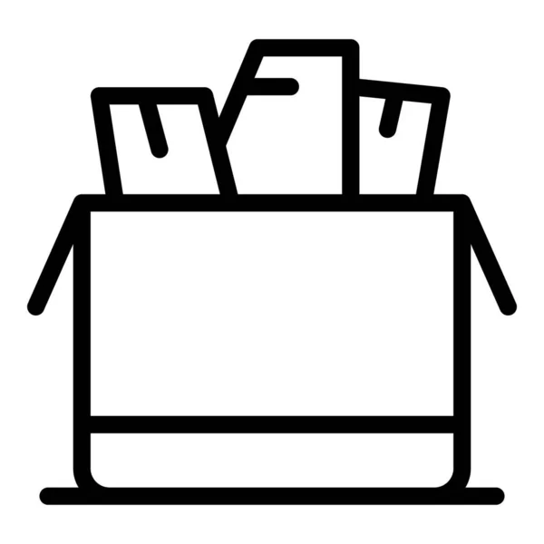 Icono de caja de compras, estilo de esquema — Vector de stock