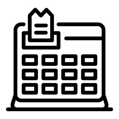 Kasiyer makine simgesi, taslak biçimi