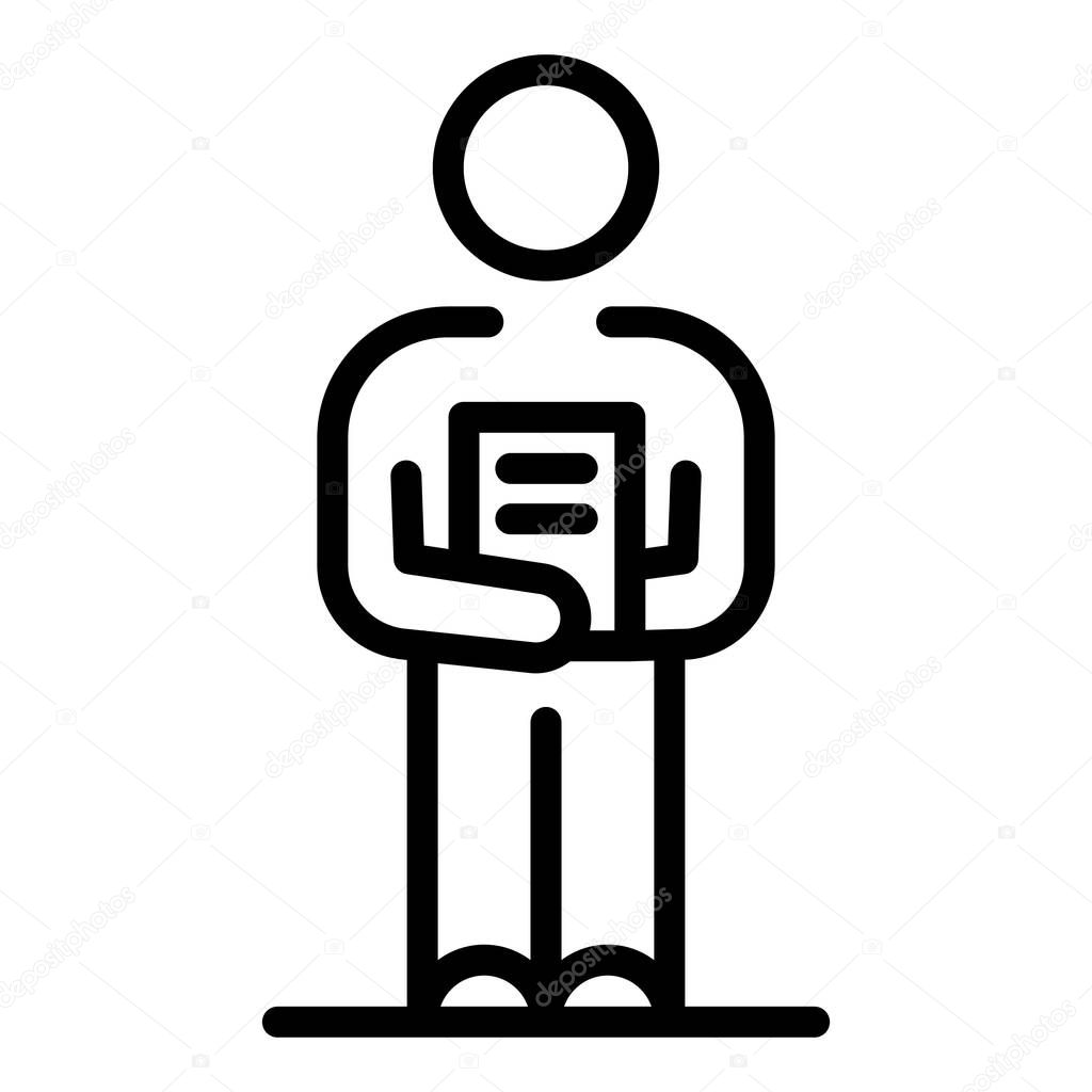 After sales support icon, outline style