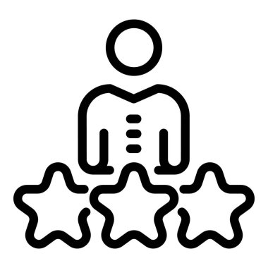 Üç yıldızlı erkek simgesi, taslak biçimi