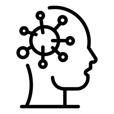 Coronavirus enfekte insan simgesi, taslak biçimi