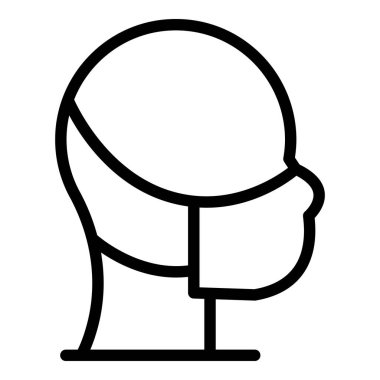 Yüz maskesi simgesi, dış hat biçimi