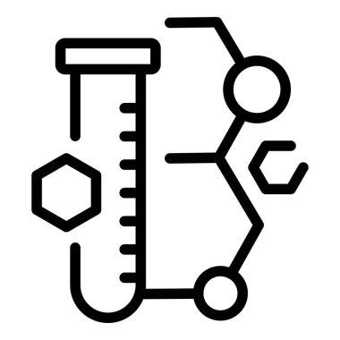 Tüp ve molekül simgesi, özet biçimi