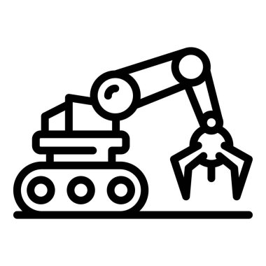 Robotik kol simgesi, özet biçimi