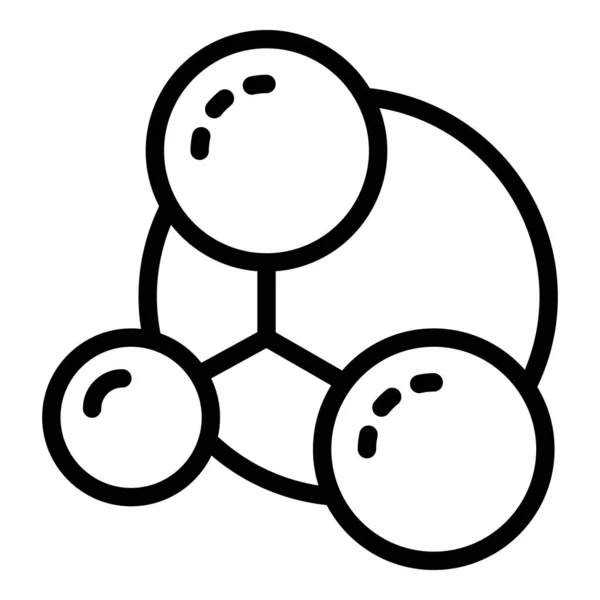 Moleculen icoon, outline stijl — Stockvector
