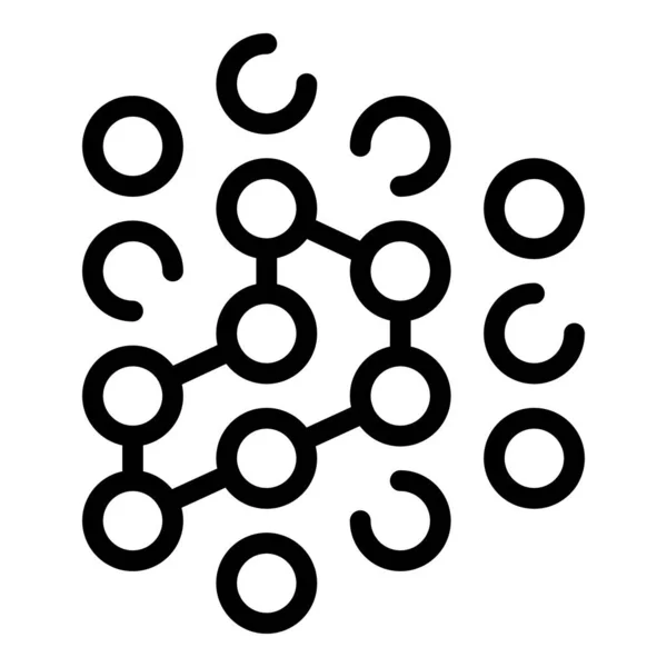 Chemische moleculen icoon, omtrek stijl — Stockvector