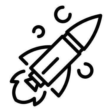 Roket simgesi, anahat stili