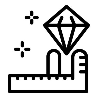 Elmas simgesini ölç, taslak biçimi