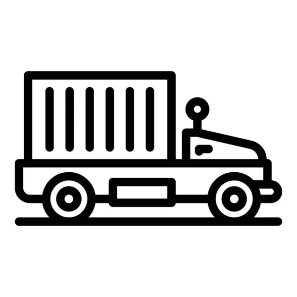 Іконка футуристичного автомобіля, стиль контуру — стоковий вектор