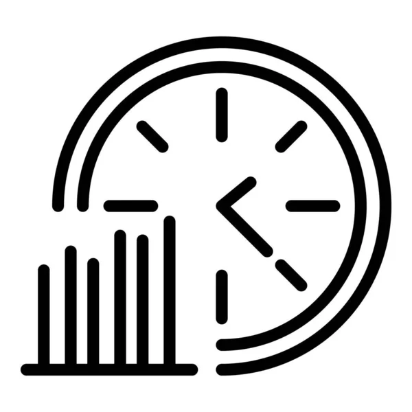 Időgrafikon evolúció ikon, körvonalazott stílus — Stock Vector