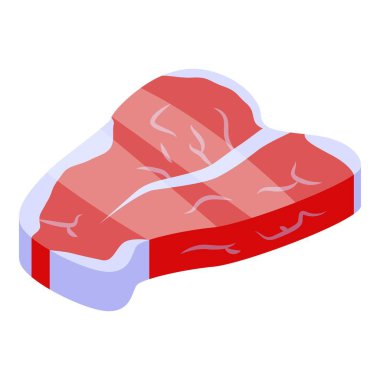 Tbone meat icon, isometric style vector Tbone meat icon, isometric style vector