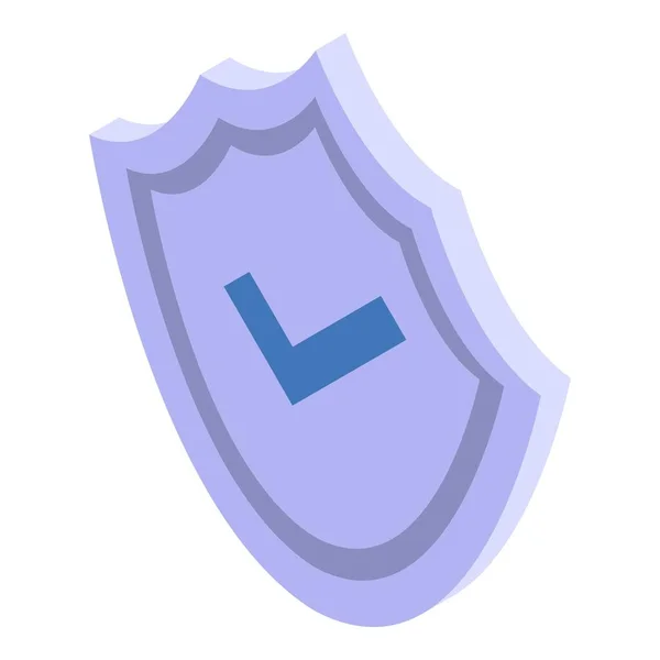 Escudo ícone de guarda pessoal, estilo isométrico —  Vetores de Stock
