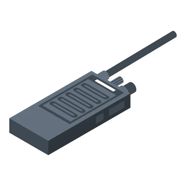 Icône talkie walkie policier, style isométrique — Image vectorielle