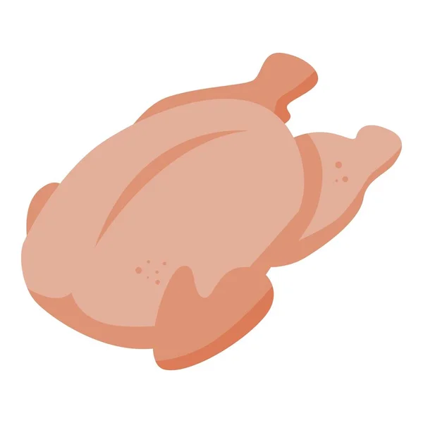 Icono de carne de pollo crudo, estilo isométrico — Archivo Imágenes Vectoriales