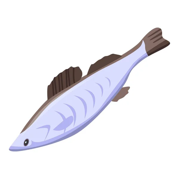 Fish icon, isometric style — Stock Vector