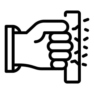 Yumruk cam ikonu yener, taslak stili