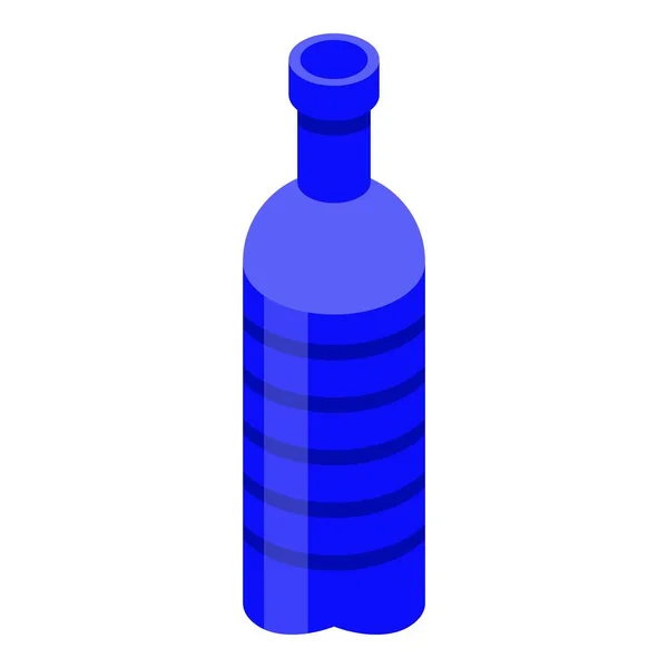 Icono de botella de plástico azul, estilo isométrico — Archivo Imágenes Vectoriales