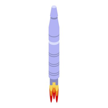 Askeri füze simgesi, izometrik stil
