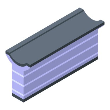 Radyasyon MRI tarayıcı simgesi, izometrik biçim