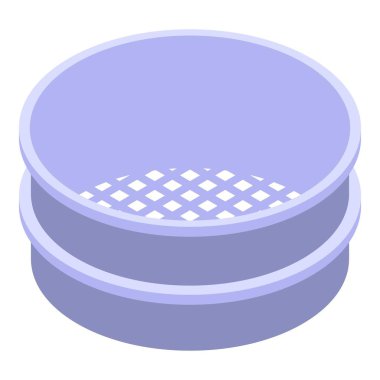 Un süzgeç simgesi, izometrik biçim