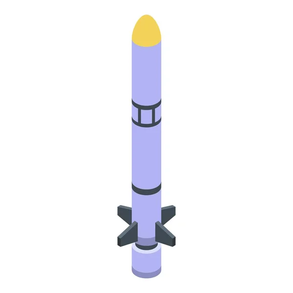 Icona missilistica di volo, stile isometrico — Vettoriale Stock