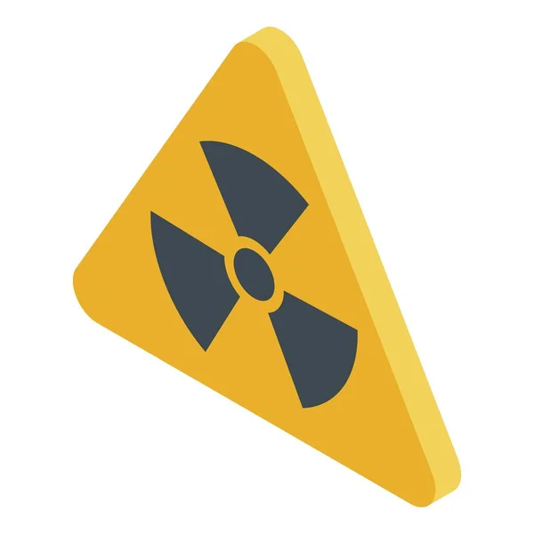 Radiation sign icon, isometric style — Stock Vector