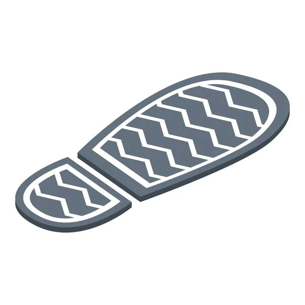 Icona di impronta piede investigatore, stile isometrico — Vettoriale Stock
