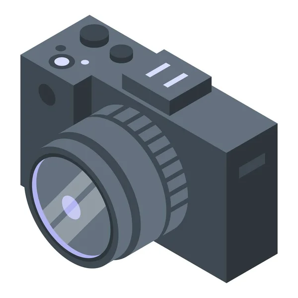 Investigator camera icon, isometric style — Stock Vector