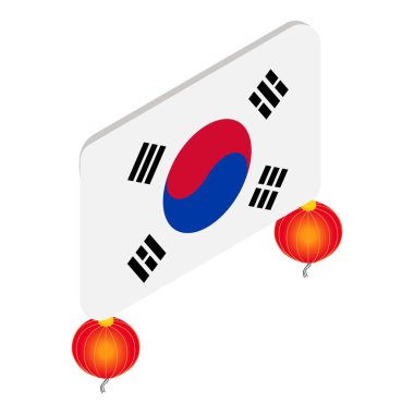 Ülke bayrağı simgesi, izometrik biçim