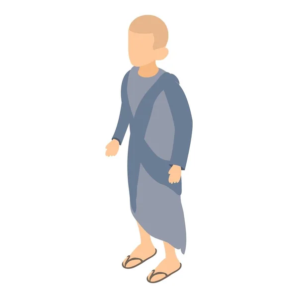韩国僧人图标，等距风格 — 图库矢量图片